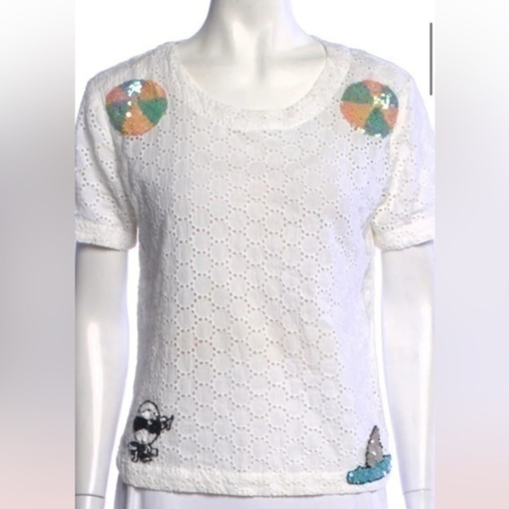 Mua Mua Lace Embellished Top